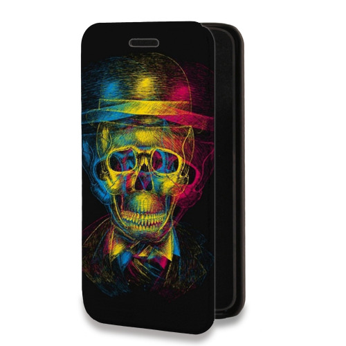 Дизайнерский горизонтальный чехол-книжка для Samsung Galaxy S20 FE Мир черепов