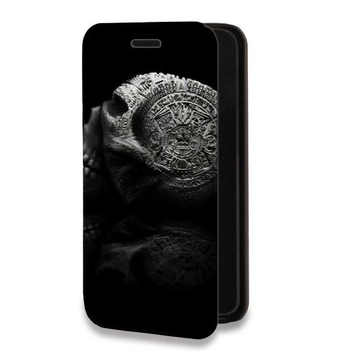Дизайнерский горизонтальный чехол-книжка для Nokia X10 Мир черепов