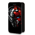 Дизайнерский горизонтальный чехол-книжка для Iphone 12 Pro Арт черепа