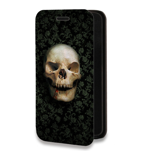Дизайнерский горизонтальный чехол-книжка для Iphone 7 Plus / 8 Plus Арт черепа