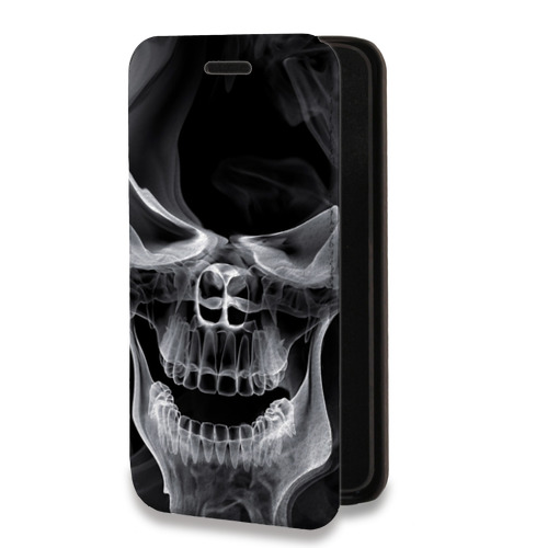 Дизайнерский горизонтальный чехол-книжка для Iphone 12 Pro Арт черепа
