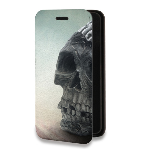 Дизайнерский горизонтальный чехол-книжка для Iphone 7 Plus / 8 Plus Мир черепов