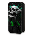 Дизайнерский горизонтальный чехол-книжка для Iphone 14 Pro Max Арт черепа