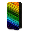 Дизайнерский горизонтальный чехол-книжка для Samsung Galaxy A12 Геометрия радости