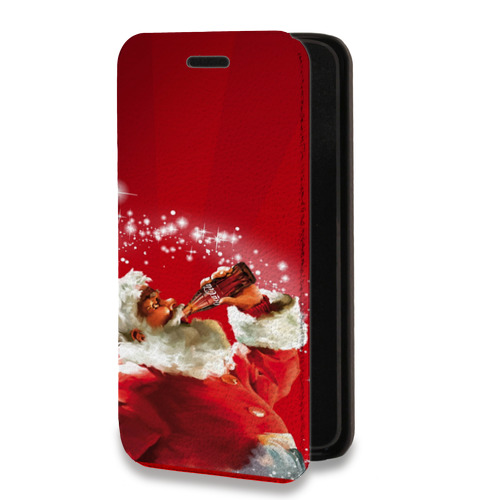 Дизайнерский горизонтальный чехол-книжка для Nokia 1.4 Дед мороз и Санта