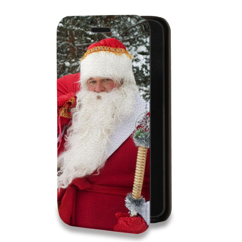 Дизайнерский горизонтальный чехол-книжка для Nokia 1.4 Дед мороз и Санта