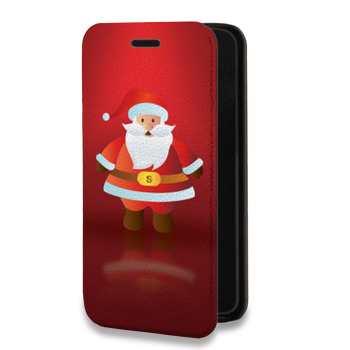 Дизайнерский горизонтальный чехол-книжка для Huawei P20 Дед мороз и Санта (на заказ)