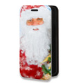 Дизайнерский горизонтальный чехол-книжка для Huawei Y5p Дед мороз и Санта