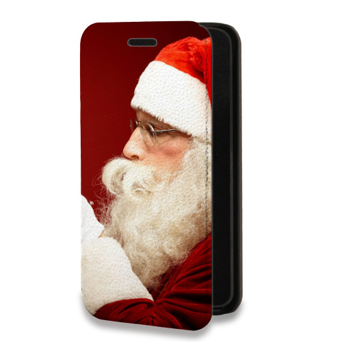 Дизайнерский горизонтальный чехол-книжка для Huawei P40 Pro Дед мороз и Санта