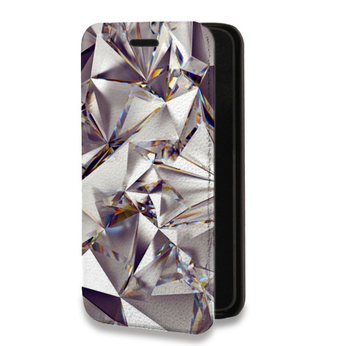 Дизайнерский горизонтальный чехол-книжка для Iphone 7 Кристаллы