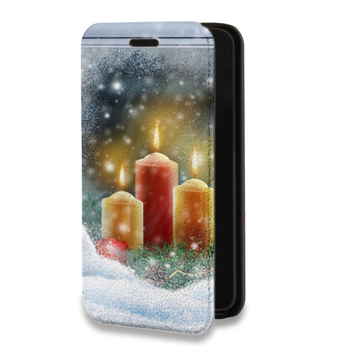 Дизайнерский горизонтальный чехол-книжка для Xiaomi Mi 11 Lite Новогодние свечки