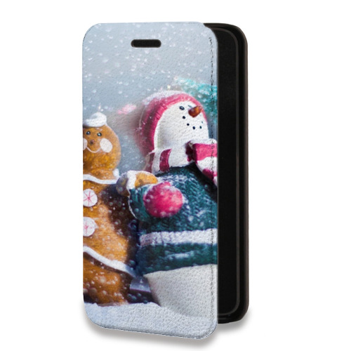 Дизайнерский горизонтальный чехол-книжка для Iphone 11 Pro Снеговики