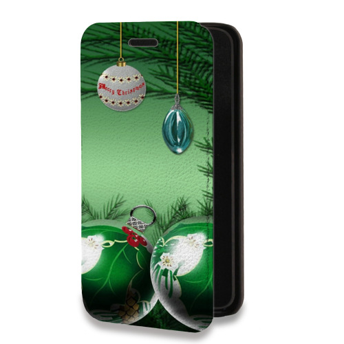 Дизайнерский горизонтальный чехол-книжка для Iphone 11 Pro Новогодняя хвоя