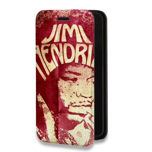 Дизайнерский горизонтальный чехол-книжка для Iphone 7 Джимми Хендрикс