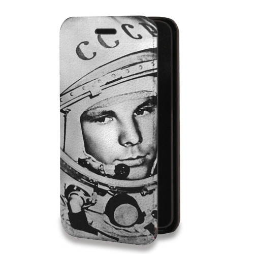 Дизайнерский горизонтальный чехол-книжка для ASUS ZenFone 6 ZS630KL Юрий Гагарин