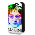 Дизайнерский горизонтальный чехол-книжка для Iphone 12 Pro Джон Леннон