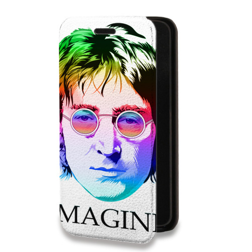 Дизайнерский горизонтальный чехол-книжка для Xiaomi RedMi Note 9 Джон Леннон