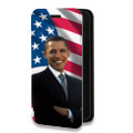 Дизайнерский горизонтальный чехол-книжка для Xiaomi Poco M3 Барак Обама