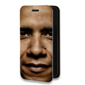 Дизайнерский горизонтальный чехол-книжка для Iphone 14 Барак Обама