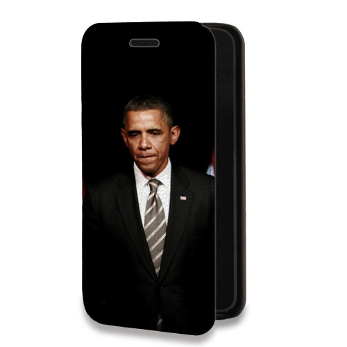 Дизайнерский горизонтальный чехол-книжка для Alcatel One Touch Idol 2 mini Барак Обама