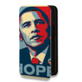 Дизайнерский горизонтальный чехол-книжка для Xiaomi RedMi Note 10 Барак Обама