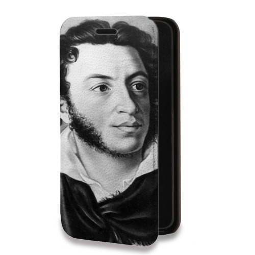 Дизайнерский горизонтальный чехол-книжка для Iphone 13 Mini Александр Пушкин