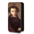 Дизайнерский горизонтальный чехол-книжка для Iphone 7 Александр Пушкин