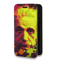 Дизайнерский горизонтальный чехол-книжка для Iphone 13 Pro Альберт Эйнштейн
