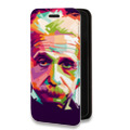 Дизайнерский горизонтальный чехол-книжка для Iphone 7 Альберт Эйнштейн