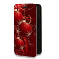 Дизайнерский горизонтальный чехол-книжка для Xiaomi Mi 11 Новогодние шары