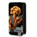 Дизайнерский горизонтальный чехол-книжка для Iphone 14 Pro Max Мерлин Монро