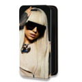 Дизайнерский горизонтальный чехол-книжка для Iphone 12 Pro Max Леди Гага