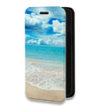 Дизайнерский горизонтальный чехол-книжка для Huawei Honor 50 Lite Пляж