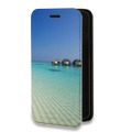 Дизайнерский горизонтальный чехол-книжка для Iphone 12 Pro Пляж