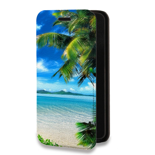 Дизайнерский горизонтальный чехол-книжка для OnePlus 8T Пляж