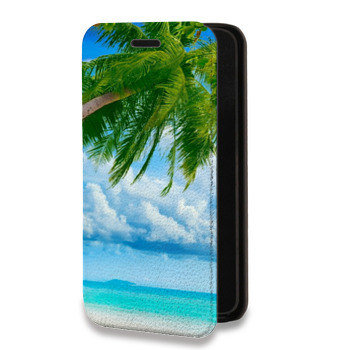 Дизайнерский горизонтальный чехол-книжка для Huawei P20 Пляж (на заказ)