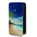 Дизайнерский горизонтальный чехол-книжка для Iphone 7 Пляж