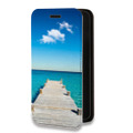 Дизайнерский горизонтальный чехол-книжка для Huawei Y5p Пляж