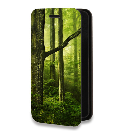 Дизайнерский горизонтальный чехол-книжка для Samsung Galaxy S10 Лес