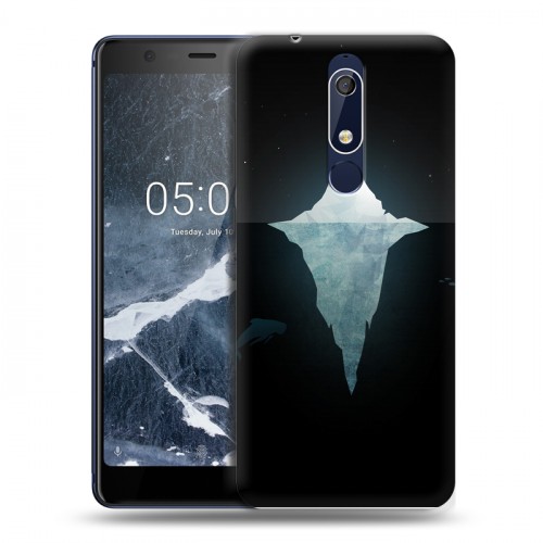 Дизайнерский пластиковый чехол для Nokia 5.1 Льды