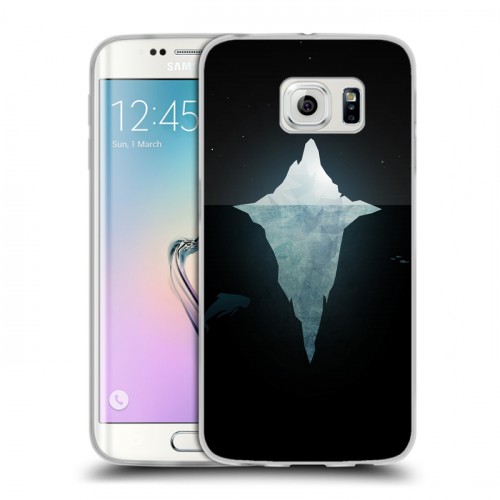 Дизайнерский силиконовый чехол для Samsung Galaxy S6 Edge Льды