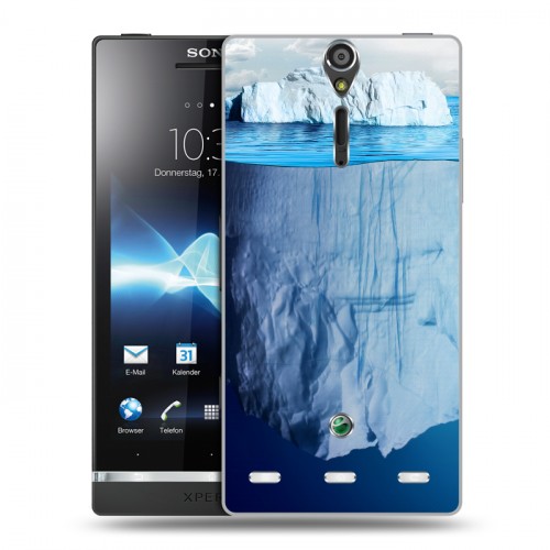 Дизайнерский пластиковый чехол для Sony Xperia S Льды