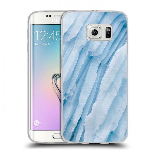 Дизайнерский пластиковый чехол для Samsung Galaxy S6 Edge Льды