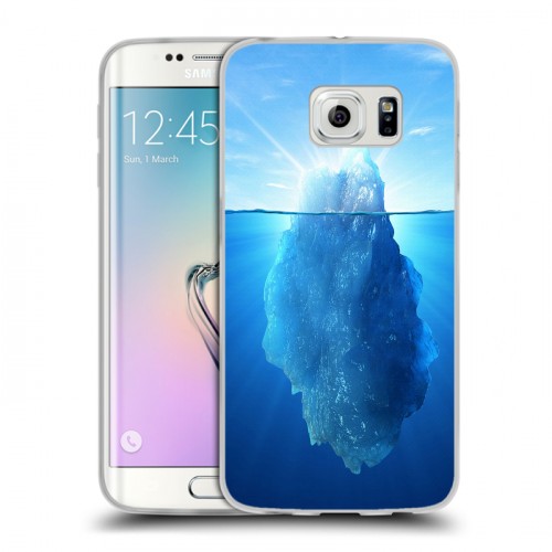 Дизайнерский пластиковый чехол для Samsung Galaxy S6 Edge Льды