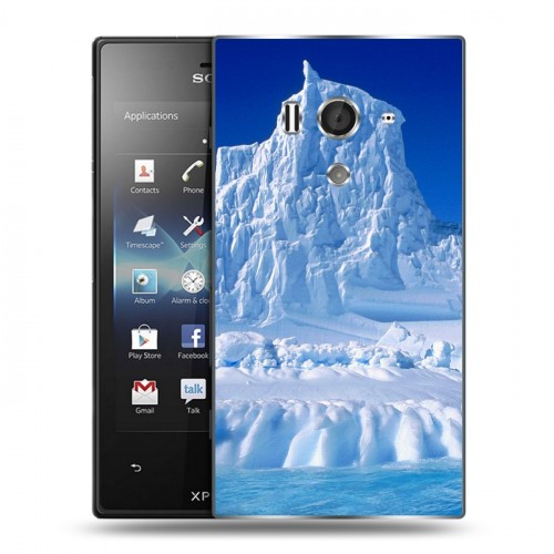 Дизайнерский пластиковый чехол для Sony Xperia acro S Льды