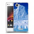 Дизайнерский пластиковый чехол для Sony Xperia L Льды