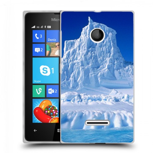 Дизайнерский пластиковый чехол для Microsoft Lumia 435 Льды