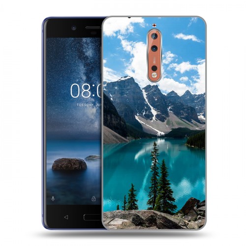 Дизайнерский пластиковый чехол для Nokia 8 Озера