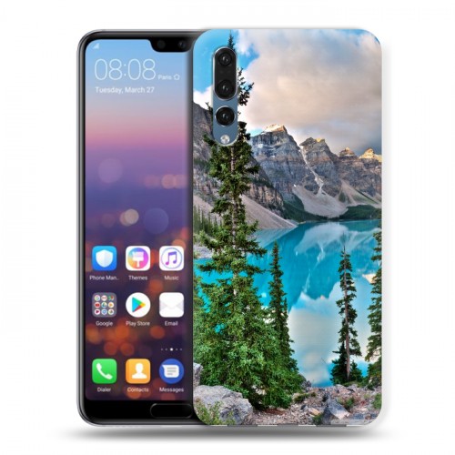 Дизайнерский силиконовый с усиленными углами чехол для Huawei P20 Pro Озера