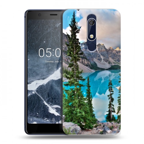 Дизайнерский пластиковый чехол для Nokia 5.1 Озера